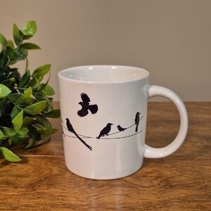 THE UNEMPLOYED PHILOSOPHERS GUILD "Birds on a Wire" Heat Changing Ceramic Mug